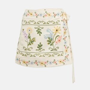 Vici Cream Floral Mini Skirt